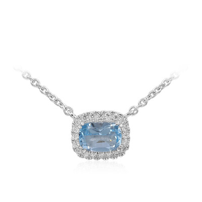 Sky Blue Topaz Silver Necklace