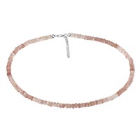 Strawberry Quartz Silver Necklace