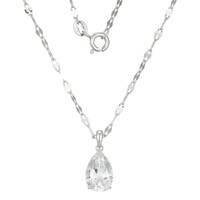 White Topaz Silver Necklace