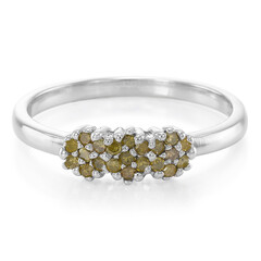 Fancy Diamond Silver Ring