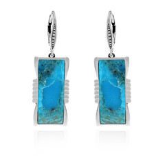 Kingman Blue Mojave Turquoise Silver Earrings (Faszination Türkis)