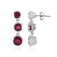Madagascar Ruby Silver Earrings (de Melo)