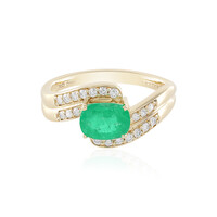 14K Russian Emerald Gold Ring (AMAYANI)