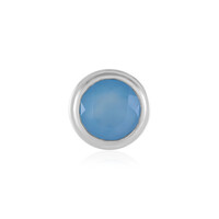 Blue Chalcedony Silver Pendant