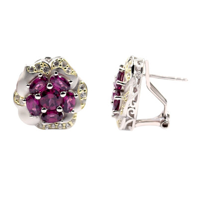 Rhodolite Silver Earrings (Dallas Prince Designs)