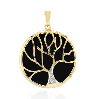 Black Onyx Silver Pendant