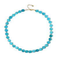 Caribbean Blue Quarz Silver Necklace