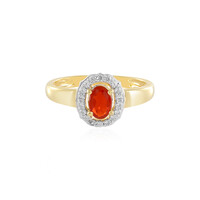 Cherry Opal Silver Ring