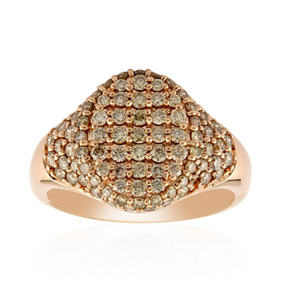 14K SI1 Argyle Rose De France Diamond Gold Ring (Annette)
