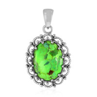 Kingman Green Mojave Turquoise Silver Pendant (Art of Nature)