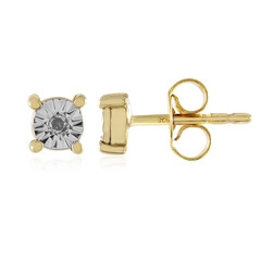 I3 (J) Diamond Silver Earrings