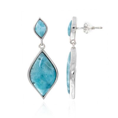 Larimar Silver Earrings