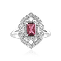 Nigerian Pink Tourmaline Silver Ring