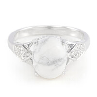 Howlite Silver Ring
