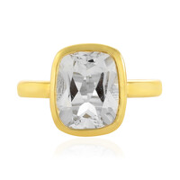 White Quartz Silver Ring