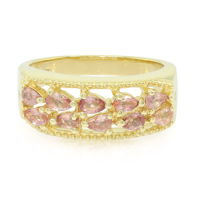 10K Unheated Padparadscha Sapphire Gold Ring