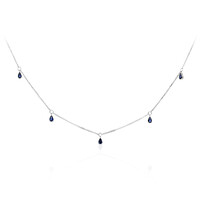 14K Ceylon Blue Sapphire Gold Necklace (CIRARI)