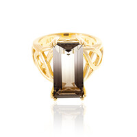 Bi Colour Quartz Silver Ring