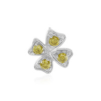 I3 Yellow Diamond Silver Pendant