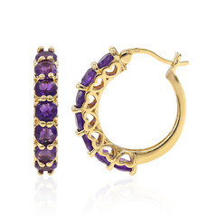 Zambian Amethyst Silver Earrings