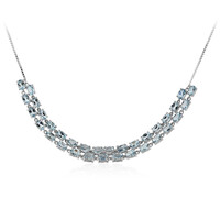 Sky Blue Topaz Silver Necklace