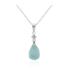 Blue Pastel Quartz Silver Necklace