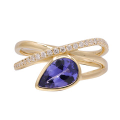 14K AAA Tanzanite Gold Ring (CIRARI)