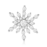 White Topaz Silver Pendant