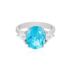 Paraiba Color Topaz Silver Ring
