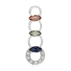 Padparadscha Sapphire Silver Pendant