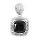 Black Spinel Silver Pendant