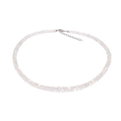 Rainbow Moonstone Silver Necklace