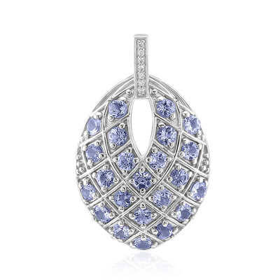 Unheated Tanzanite Silver Pendant