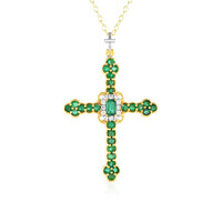 Zambian Emerald Silver Necklace (Gems en Vogue)