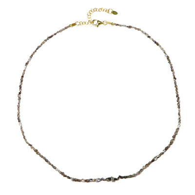 Champagne Diamond Silver Necklace