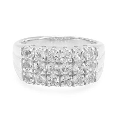 White Topaz Silver Ring