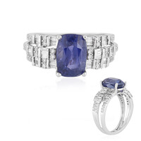 18K Ceylon Blue Sapphire Gold Ring