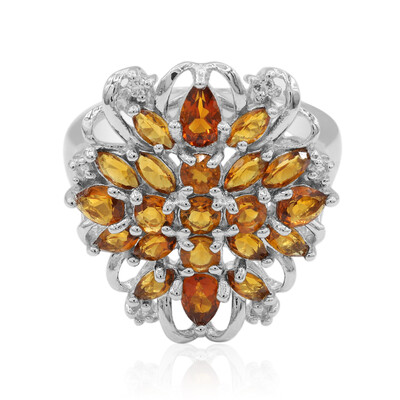 Madeira Citrine Silver Ring