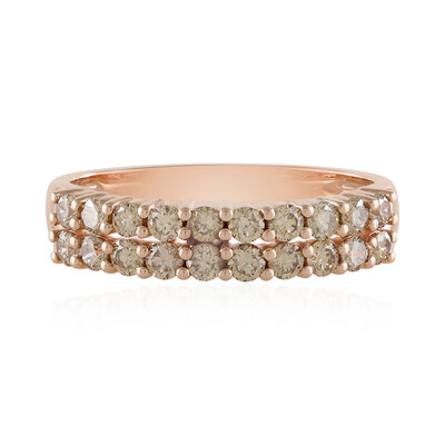 9K SI2 Champagne Diamond Gold Ring