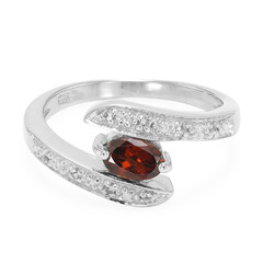 Hessonite Garnet Silver Ring