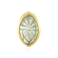 Green Amethyst Silver Pendant