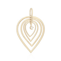 9K PK (H) Diamond Gold Pendant