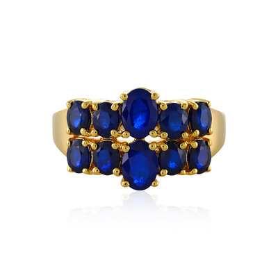 Royal Blue Spinel Silver Ring