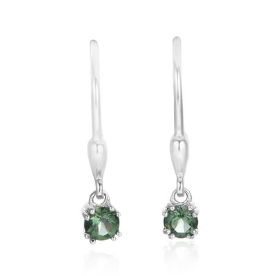 Chrome Apatite Silver Earrings