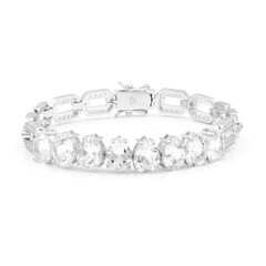 White Topaz Silver Bracelet