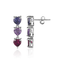 Rhodolite Silver Earrings