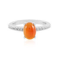 Red Onyx Silver Ring