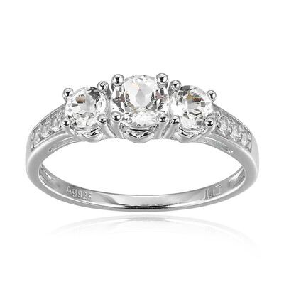 White Topaz Silver Ring