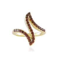 Champagne Zircon Silver Ring