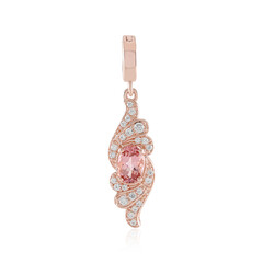 Pink Tourmaline Silver Pendant